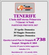 Tenerife Isola dell'Eterna Primavera 2027